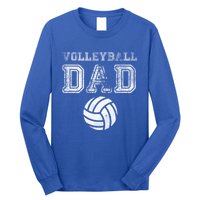 Distressed Quote Vintage Volleyball Dad Gift Long Sleeve Shirt