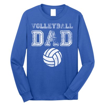 Distressed Quote Vintage Volleyball Dad Gift Long Sleeve Shirt