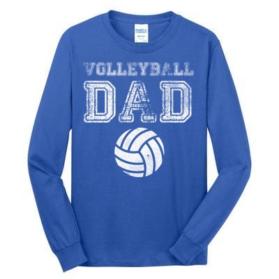 Distressed Quote Vintage Volleyball Dad Gift Tall Long Sleeve T-Shirt