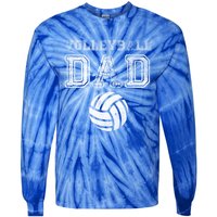 Distressed Quote Vintage Volleyball Dad Gift Tie-Dye Long Sleeve Shirt