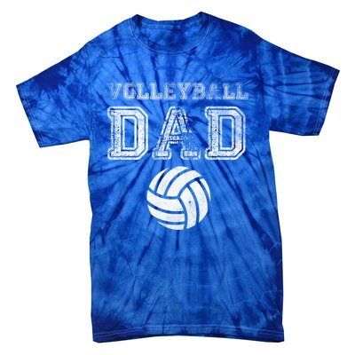 Distressed Quote Vintage Volleyball Dad Gift Tie-Dye T-Shirt