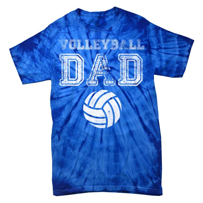 Distressed Quote Vintage Volleyball Dad Gift Tie-Dye T-Shirt