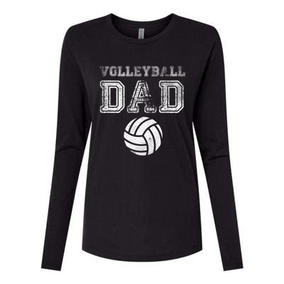 Distressed Quote Vintage Volleyball Dad Gift Womens Cotton Relaxed Long Sleeve T-Shirt