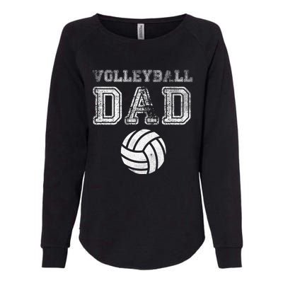 Distressed Quote Vintage Volleyball Dad Gift Womens California Wash Sweatshirt