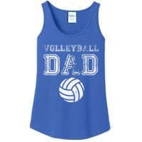 Distressed Quote Vintage Volleyball Dad Gift Ladies Essential Tank