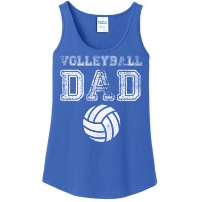 Distressed Quote Vintage Volleyball Dad Gift Ladies Essential Tank