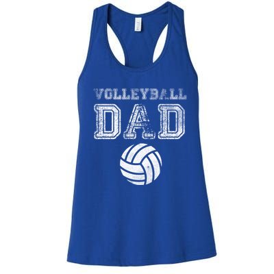 Distressed Quote Vintage Volleyball Dad Gift Women's Racerback Tank