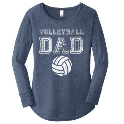 Distressed Quote Vintage Volleyball Dad Gift Women's Perfect Tri Tunic Long Sleeve Shirt