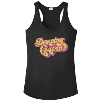 Dancing Queen Vintage Dancing 70s Ladies PosiCharge Competitor Racerback Tank