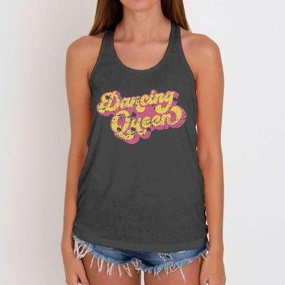 Dancing Queen Vintage Dancing 70s Women's Knotted Racerback Tank