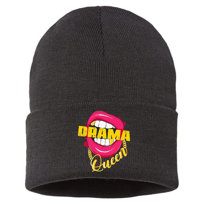 Drama Queen Woman Outfit Sustainable Knit Beanie