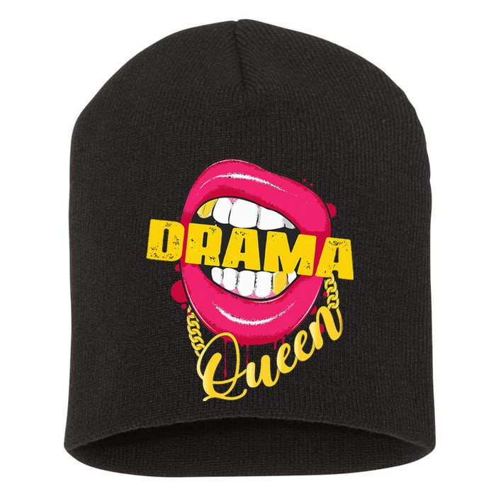 Drama Queen Woman Outfit Short Acrylic Beanie