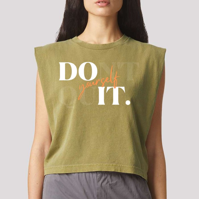 Don't Quit Yourself Motivational Garment-Dyed Women's Muscle Tee