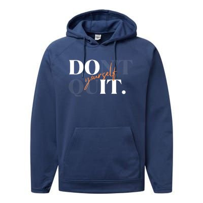 Don't Quit Yourself Motivational Performance Fleece Hoodie