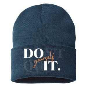 Don't Quit Yourself Motivational Sustainable Knit Beanie