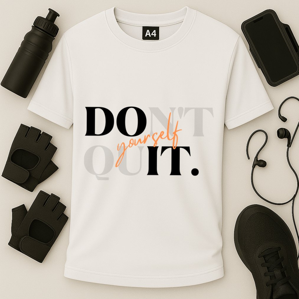Don't Quit Yourself Motivational Cooling Performance Crew T-Shirt