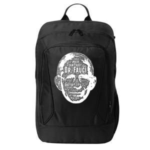 Dr. Fauci Word Face Portrait City Backpack