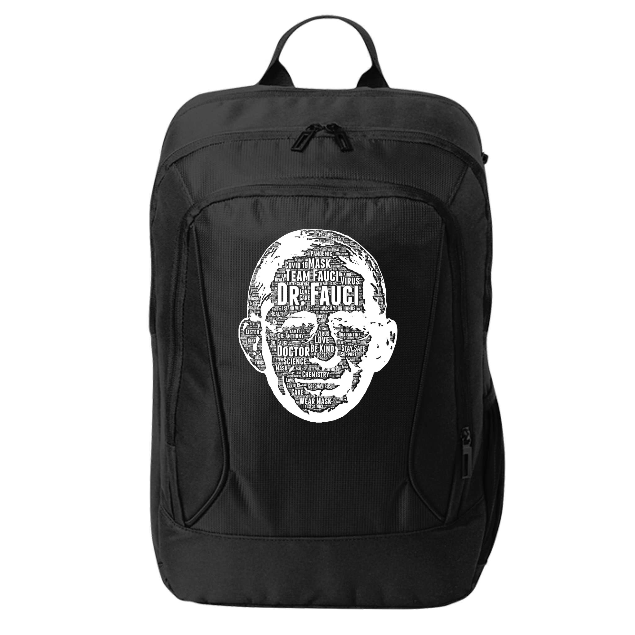 Dr. Fauci Word Face Portrait City Backpack