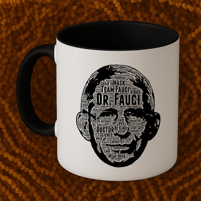 Dr. Fauci Word Face Portrait Mug