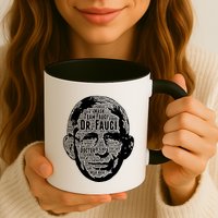 Dr. Fauci Word Face Portrait Mug