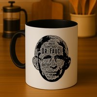 Dr. Fauci Word Face Portrait Mug