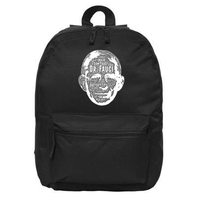 Dr. Fauci Word Face Portrait 16 in Basic Backpack