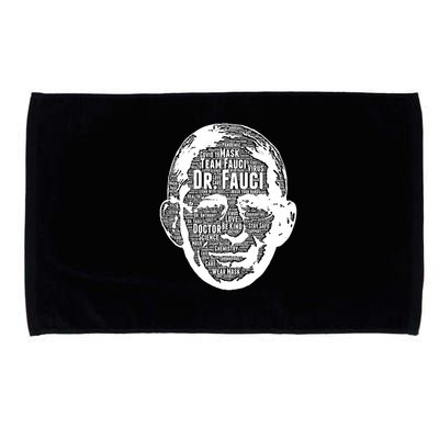Dr. Fauci Word Face Portrait Microfiber Hand Towel