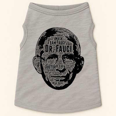Dr. Fauci Word Face Portrait Doggie Tank