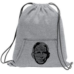 Dr. Fauci Word Face Portrait Sweatshirt Cinch Pack Bag