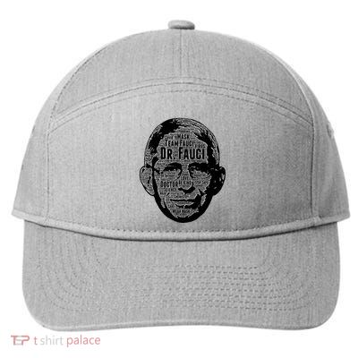 Dr. Fauci Word Face Portrait 7-Panel Snapback Hat