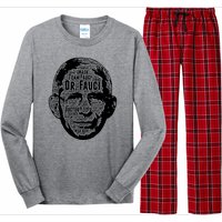 Dr. Fauci Word Face Portrait Long Sleeve Pajama Set