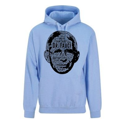 Dr. Fauci Word Face Portrait Unisex Surf Hoodie