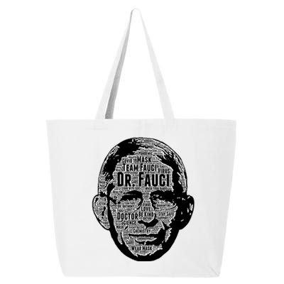 Dr. Fauci Word Face Portrait 25L Jumbo Tote