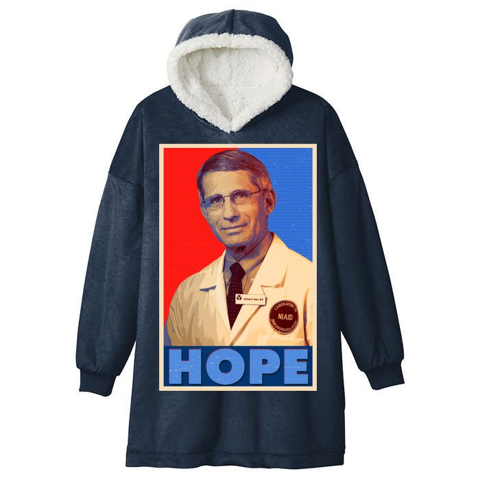 Dr Anthony Fauci Hope Hooded Wearable Blanket