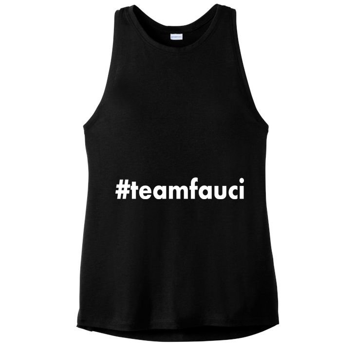 Dr Anthony Fauci #teamfauci Team Fauci Ladies PosiCharge Tri-Blend Wicking Tank