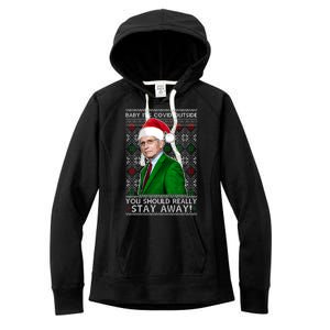 Dr Fauci Baby It's Covid Outside Ugly Christmas Sweater Women's Fleece Hoodie