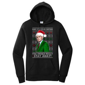 Dr Fauci Baby It's Covid Outside Ugly Christmas Sweater Women's Pullover Hoodie