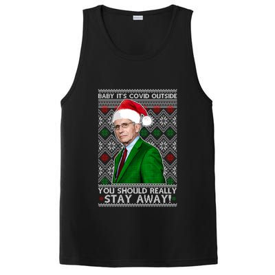 Dr Fauci Baby It's Covid Outside Ugly Christmas Sweater PosiCharge Competitor Tank