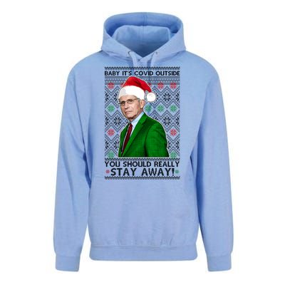 Dr Fauci Baby It's Covid Outside Ugly Christmas Sweater Unisex Surf Hoodie