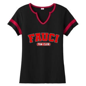 Dr Fauci Fan Club Logo Ladies Halftime Notch Neck Tee