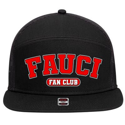 Dr Fauci Fan Club Logo 7 Panel Mesh Trucker Snapback Hat