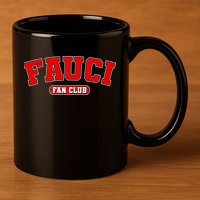 Dr Fauci Fan Club Logo 11oz C Handle Ceramic Mug