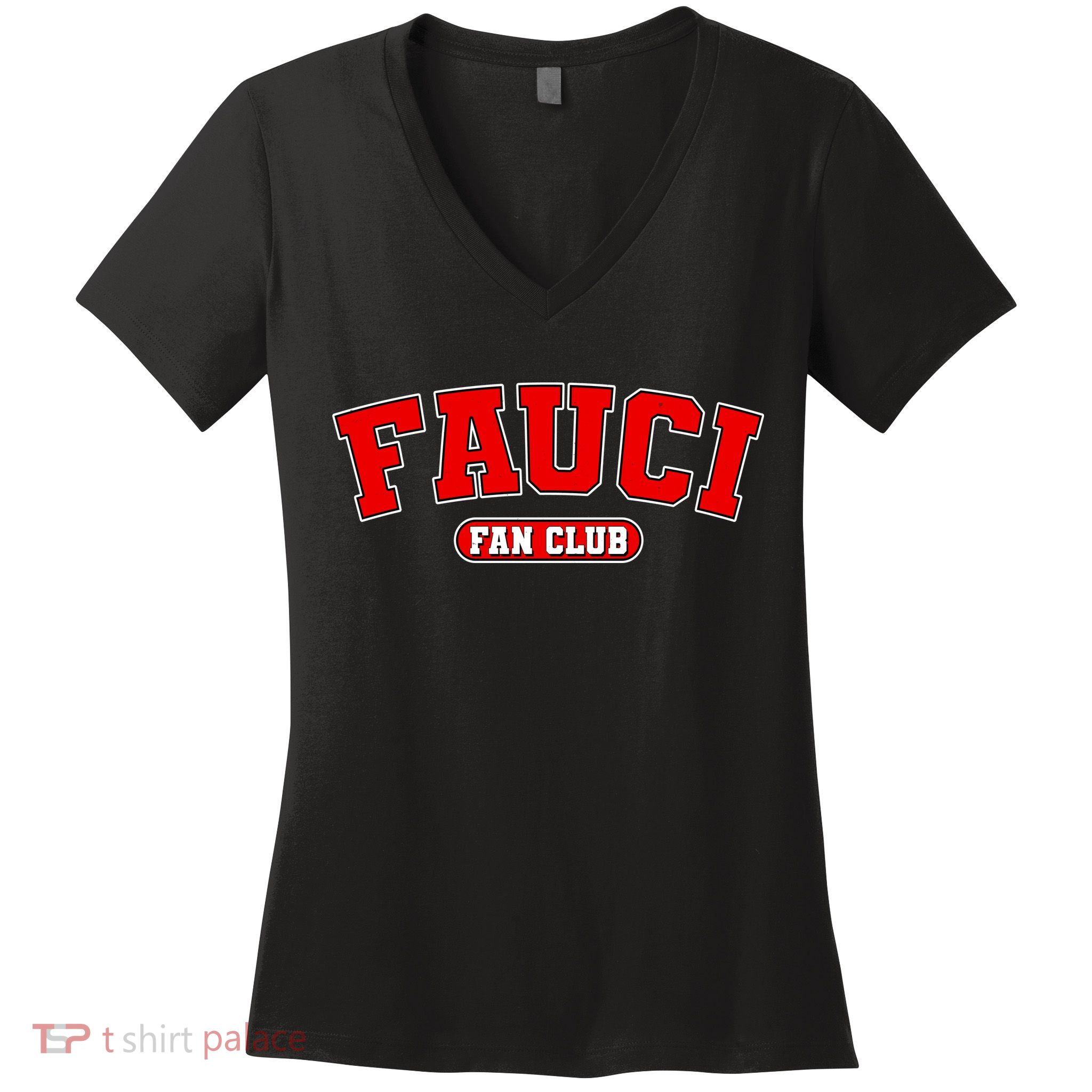 Dr Fauci Fan Club Logo Women's V-Neck T-Shirt