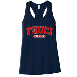 Dr Fauci Fan Club Logo Women's Racerback Tank