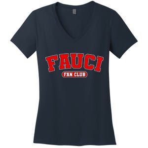 Dr Fauci Fan Club Logo Women's V-Neck T-Shirt