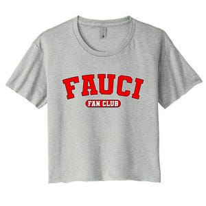 Dr Fauci Fan Club Logo Women's Crop Top Tee