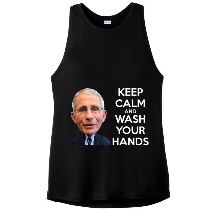 Dr Fauci Keep Calm And Wash Your Hands Ladies PosiCharge Tri-Blend Wicking Tank