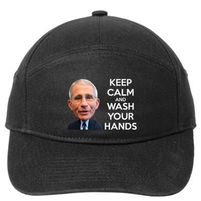 Dr Fauci Keep Calm And Wash Your Hands 7-Panel Snapback Hat