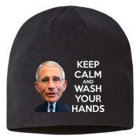 Dr Fauci Keep Calm And Wash Your Hands Sustainable Beanie