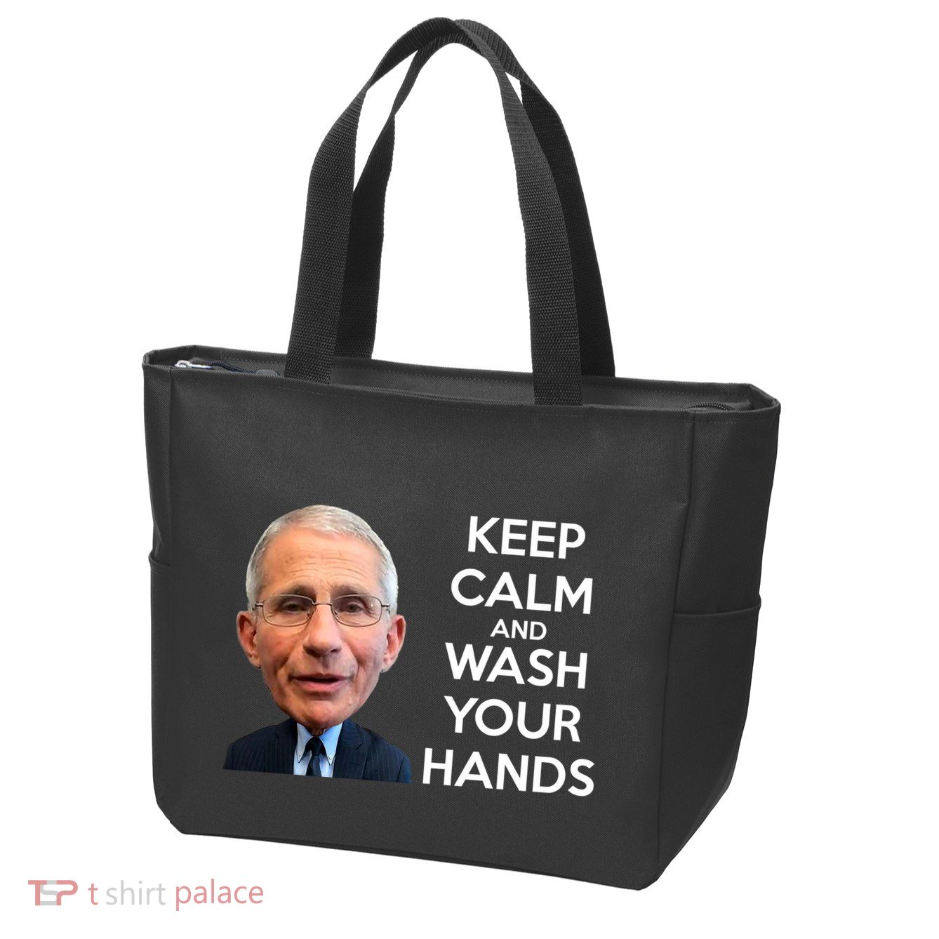 Dr Fauci Keep Calm And Wash Your Hands Zip Tote Bag